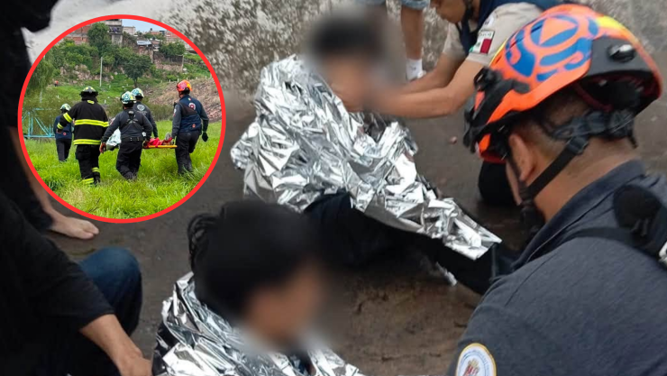 Salvan a dos menores arrastrados por la corriente del arroyo Mariches