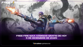 Free fire Max: Códigos GRATIS de hoy 5 de diciembre de 2025.