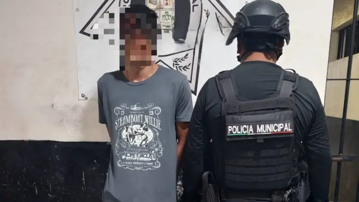 Detenido por atacar a su pareja con machete en Kanasín