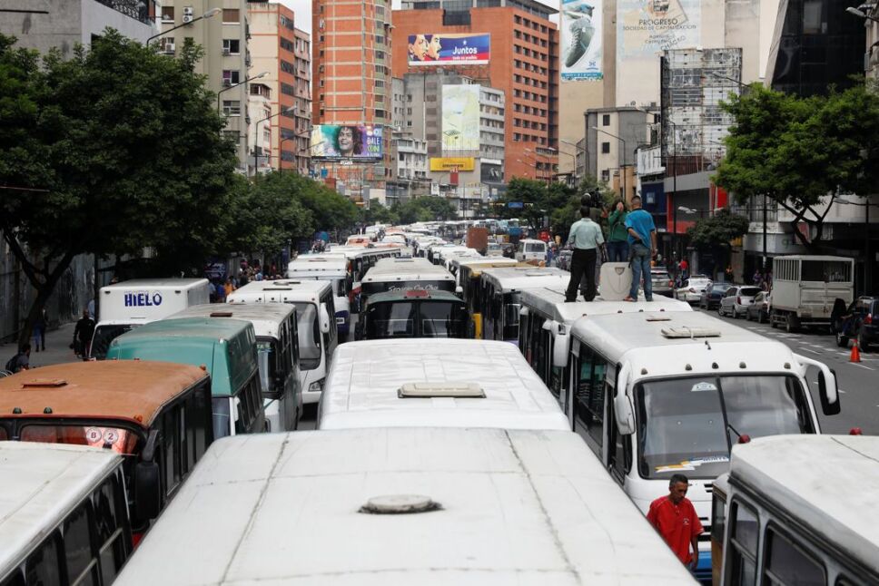 venezuela transporte manifestacion