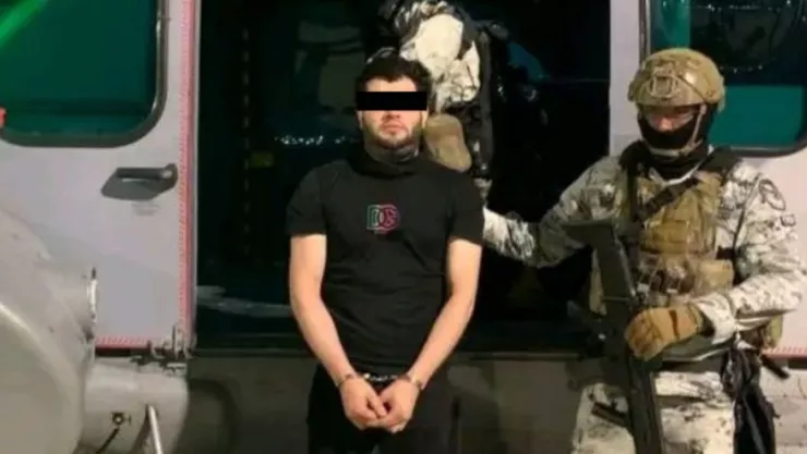 Néstor Isidro Pérez Salas ‘El Nini’, tras su detención y traslado