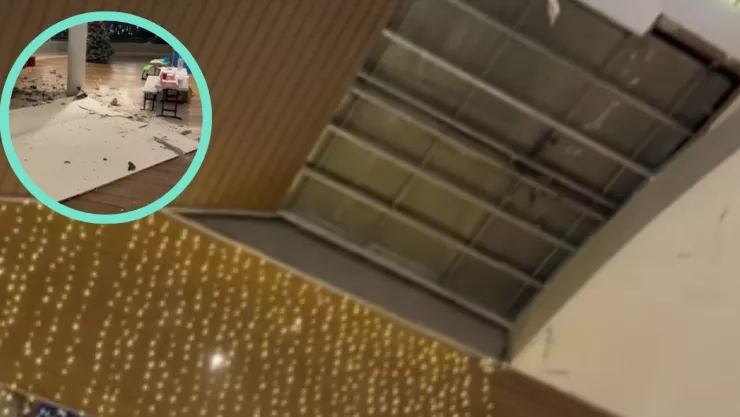 Se cae plafón de Plaza Península en Tijuana