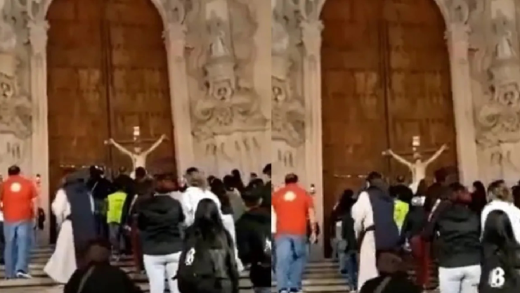 Video Captan figura de Cristo moviendo la cabeza fue de parroquia
