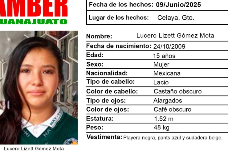 Alerta Amber Lucero Lizett