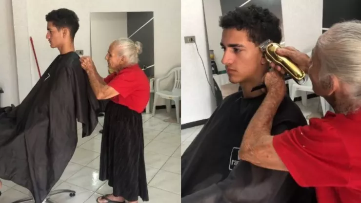 Abuelita barbera en Brasil