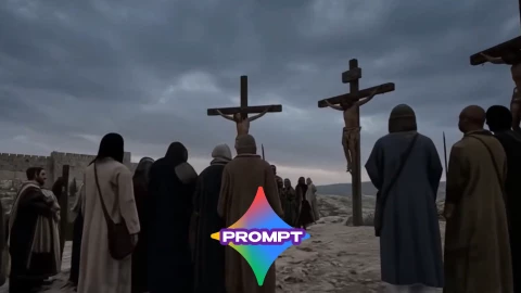 ¡IMPACTANTE! Este prompt de IA te lleva al día de la Crucifixión de Cristo y así se ve el resultado.webp