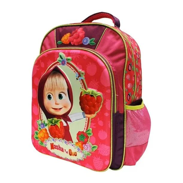 Mochila clásica de lona con bolsillos de red laterales