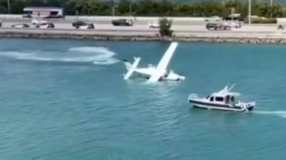 Se estrella hidroavión en Miami