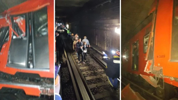 choque en la Línea 3 del METRO