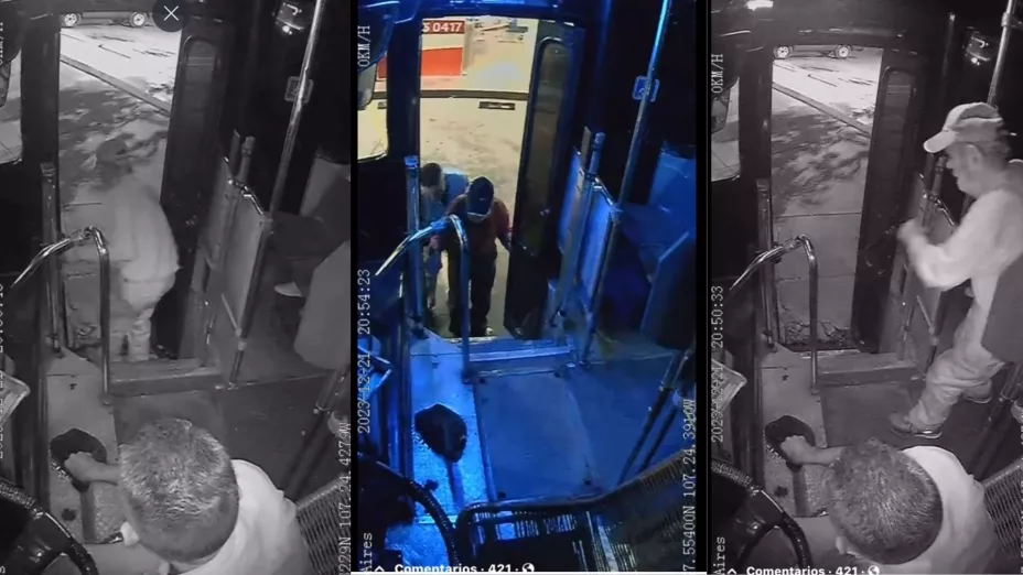 Chófer de camión en Culiacán ayuda a adulto mayor.