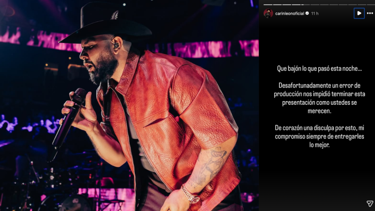 Rompe el silencio Carin León sobre presentación