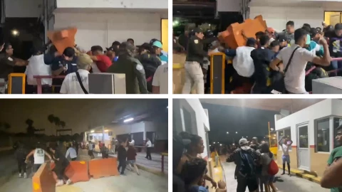 Trifulca Matamoros migrantes