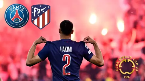 Hakimi en la final de la Champions League