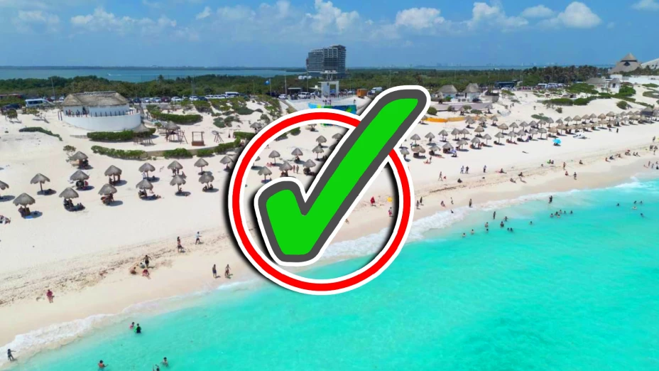 Estas son las playas de Cancún en las que puedes nadar HOY 24 de noviembre de 2025.webp