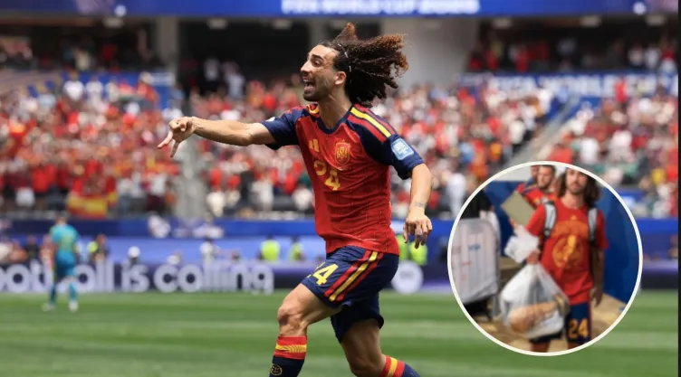 ¿Marc Cucurella llevó el trofeo del Mundial en una bolsa de basura? Esta es la historia REAL sobre su extraña bolsa de basura