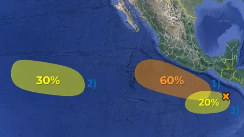 Posible formación de Carlotta en el Pacífico