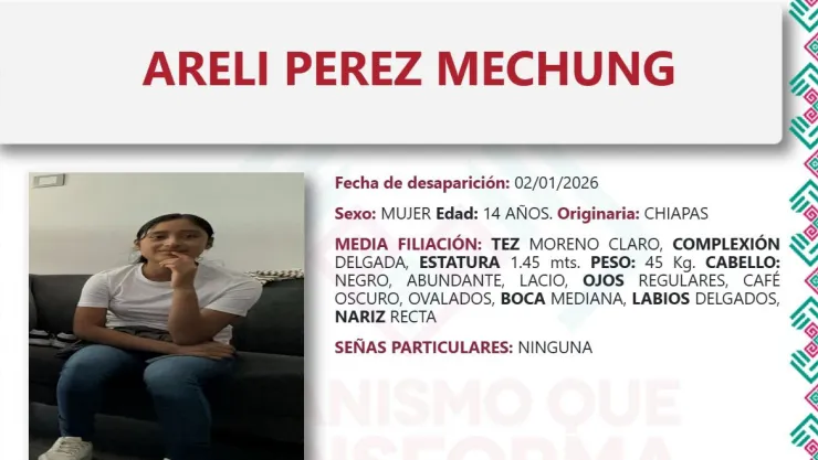 Areli Pérez desaparecida