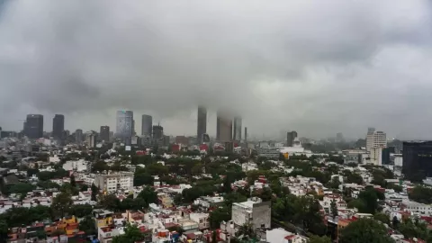 La CDMX desde el aire ante las intensas lluvias.