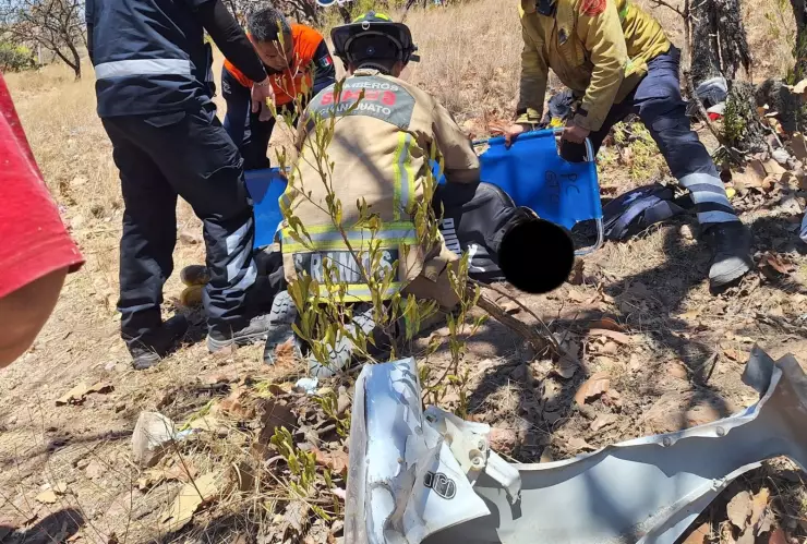 Accidente en carretera Guanajuato - Juventino Rosas deja tres lesionados, 3 de abril 2025.png
