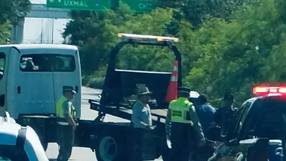 FOTOS_ Se reporta fuerte accidente en la carretera Mérida Progreso, hay denso tráfico