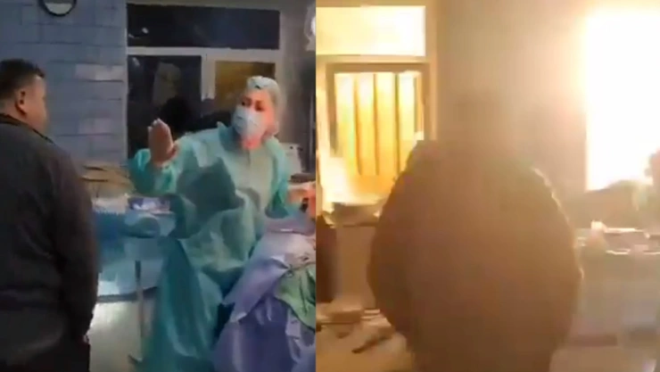 misil ruso hospital quirófano cirugía ucrania video