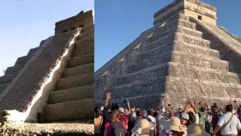VIDEO: El descenso de Kukulcán maravilla a miles en Chichén Itzá este Equinoccio de Primavera 2026