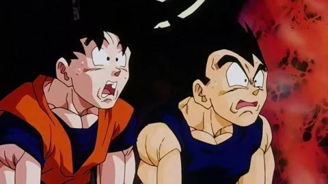 Dragon Ball Z, Goku y Vegeta sorprendidos