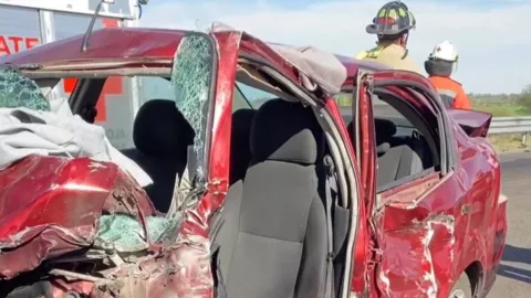 Aparatoso accidente en Libramiento Sur de Aguascalientes