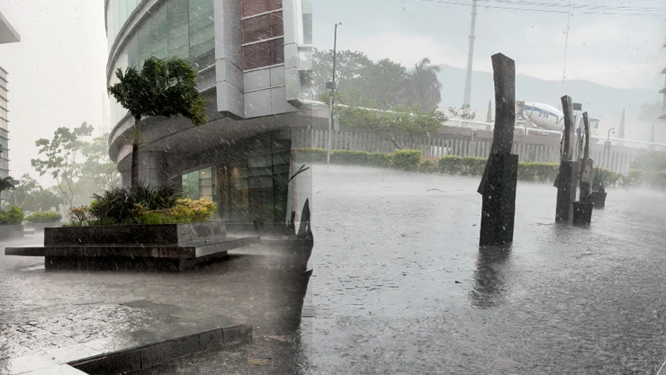 Se registran fuertes lluvias con vientos Tuxtla Gutiérrez