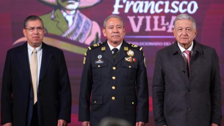 AMLO con Luis Rodríguez Bucio y David Córdova Campos
