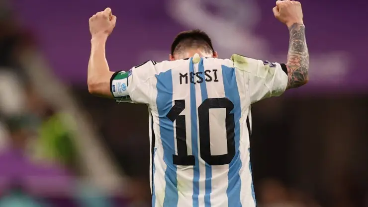 Messi festeja su gol ante México | 1-0