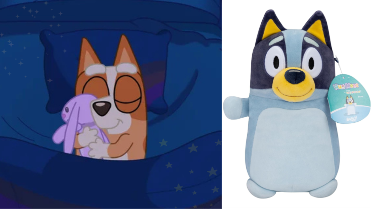 3 peluches de Bluey para dormir