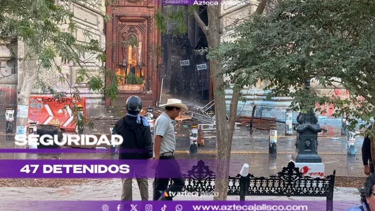 Detienen a 47 personas tras disturbios en el Centro de Guadalajara
