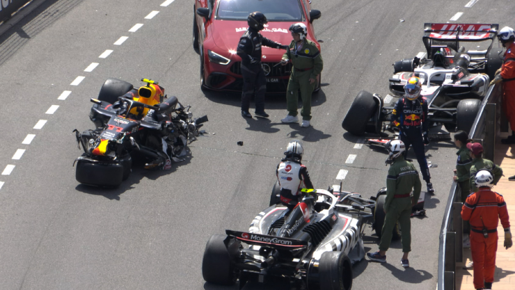 Choque de Checo Pérez