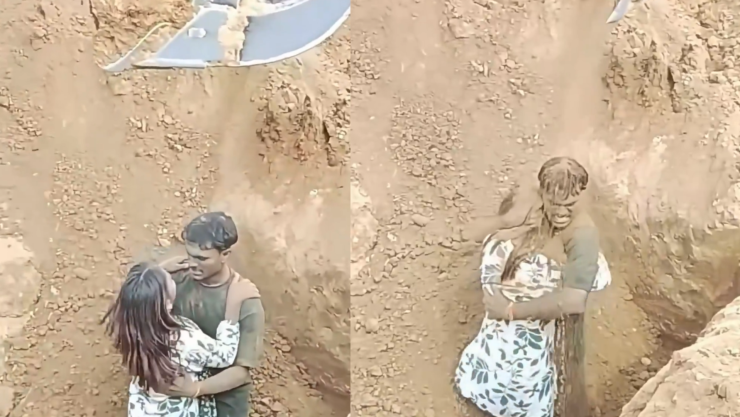 Pareja enterrada vida en India