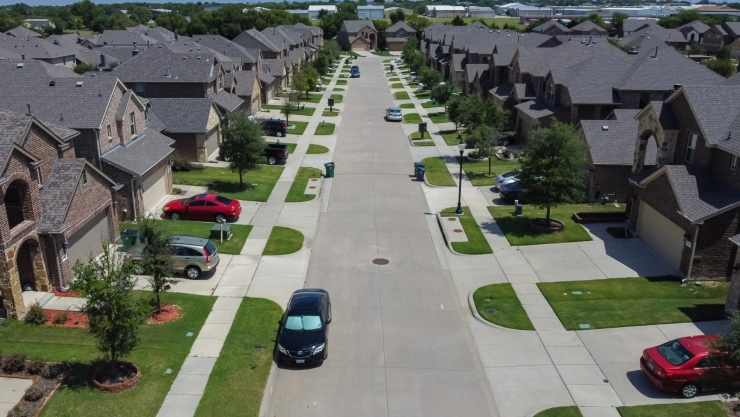 Imagen aérea del condado de Collin en Texas