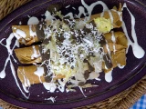 Flautas en salsa de habanero