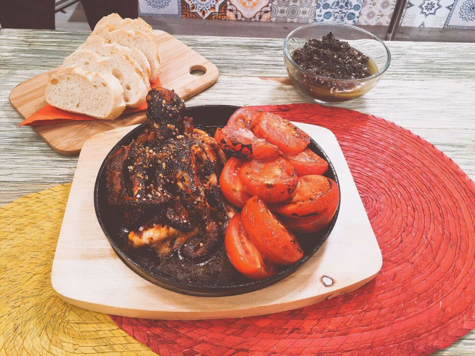 Pulpo al ajillo, cocineros mexicanos
