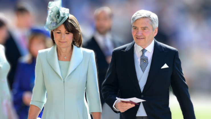 Carole y Michael Middleton en la boda de el príncipe Harry y Meghan Markle en 2018