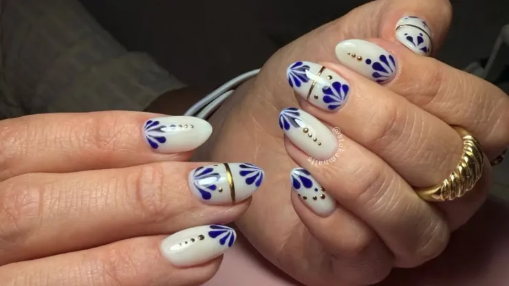 uñas estilo talavera