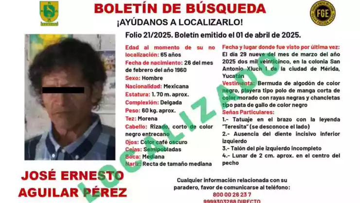 ÚLTIMO MOMENTO_ Desactivan boletín de búsqueda tras hallar a hombre de 65 años de edad