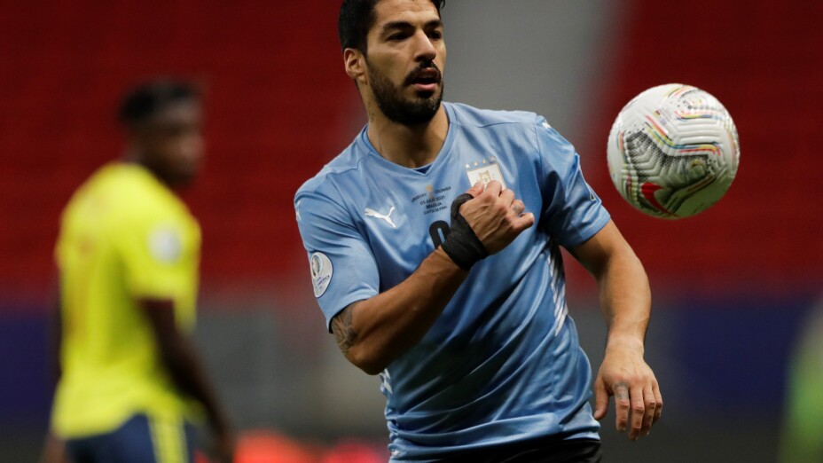 Luis Suárez, con la Selección de Uruguay