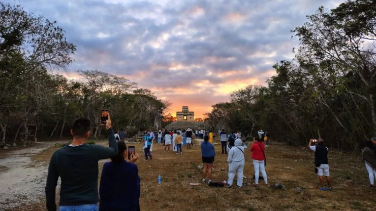 FOTO_ Así se vivió el Equinoccio de Primavera en Dzibilchaltún HOY jueves 20 de marzo de 2025