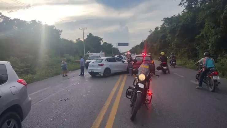 Se registra accidente en libramiento de la autopista Mérida-Cancún