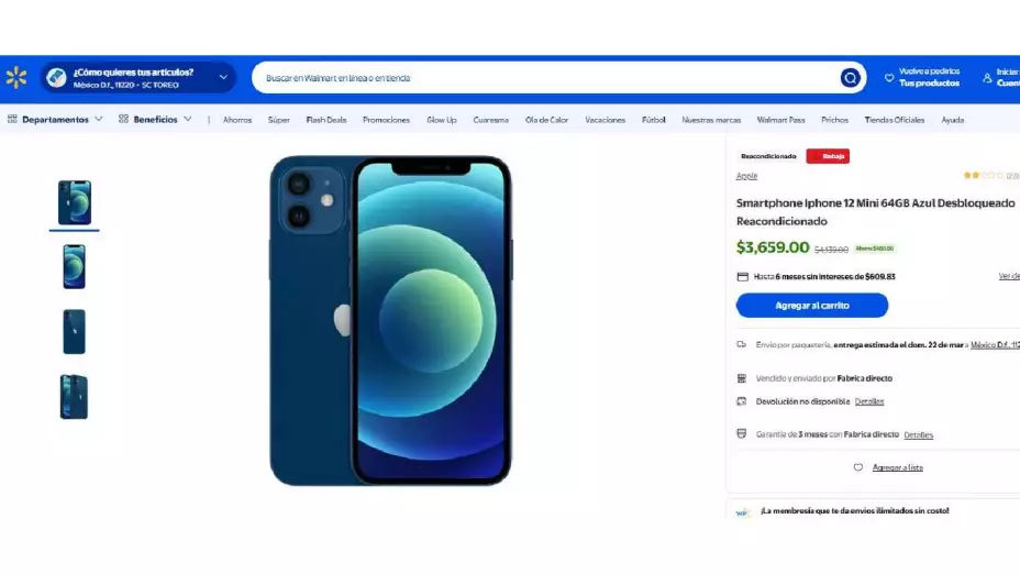 Walmart remata el iPhone más barato a menos de $4000, desbloqueado y con red 5G