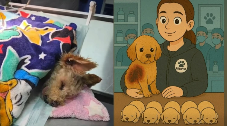 perrita Cereza sobreviviente explosión de pipa en Iztapalapa