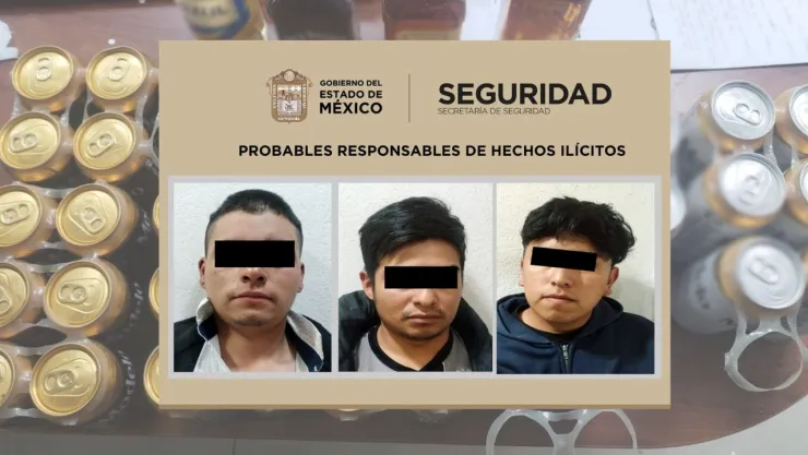Edomex: Capturan a banda de atracadores con 12 mil pesos en cerveza y alcohol