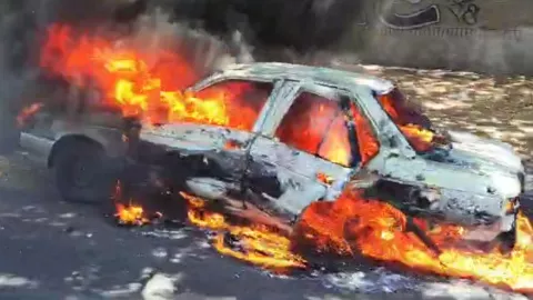 Se incendia Tsuru en Culiacán