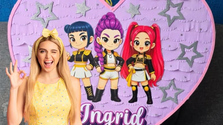 Cómo hacer una piñata corazón de las Guerreras K-Pop, ideal para los cumpleaños de las niñas
