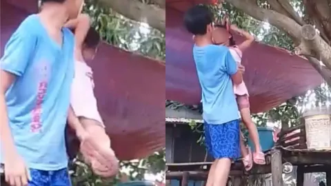 Menor queda suspendida por una cuerda durante un juego y es rescatada en el último momento (VIDEO FUERTE).jpg